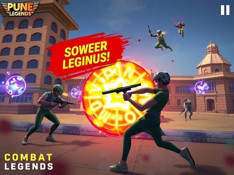 Pune Combat Legends gameplay screenshot showing intense battle scene